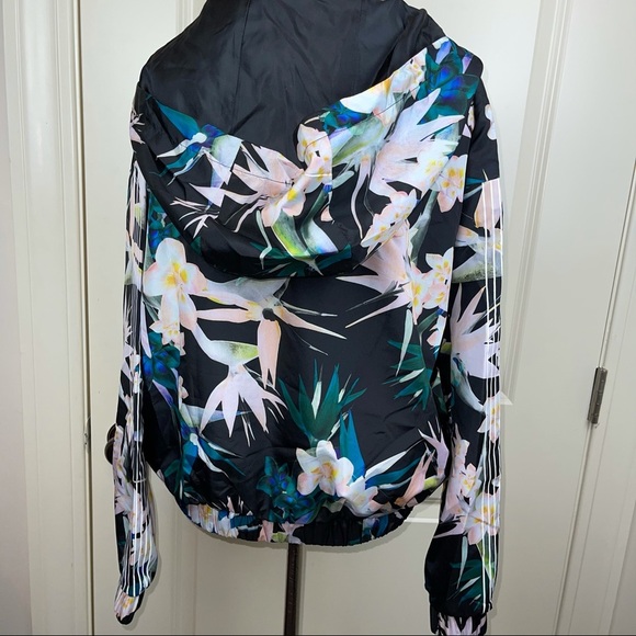 Forever 21 Black Tropical Half Zip Hooded Jacket S - Picture 5 of 12